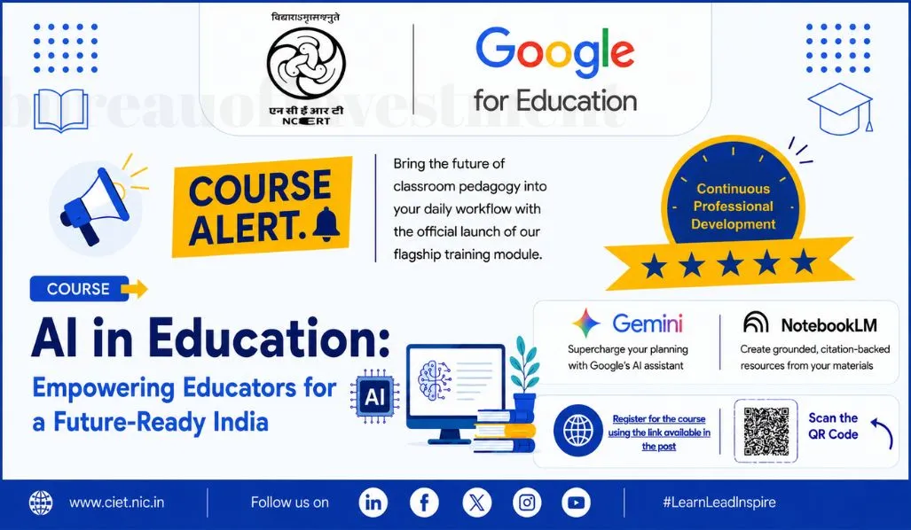 NCERT-CIET and Google launch new AI course for teachers